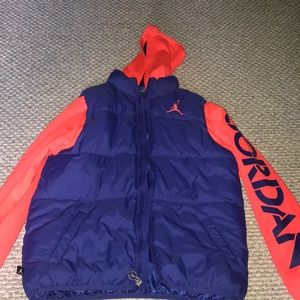 Air jordan vest/jacket combo.
